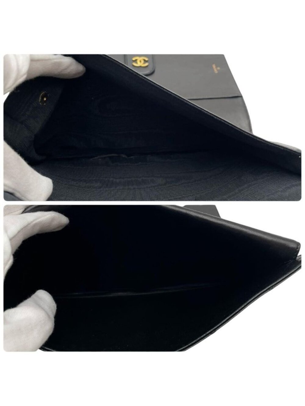 Chanel Bicolor Quilted Lambskin Clutch - Picture 8 of 10
